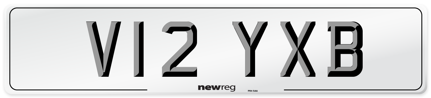 V12 YXB Number Plate from New Reg